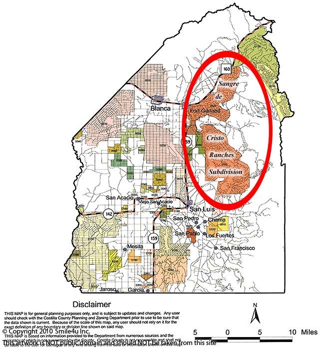 Sangre De Cristo Ranches Plat Map