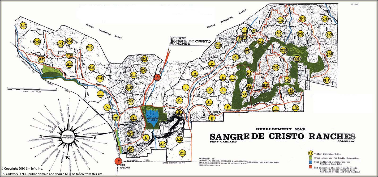 Sangre De Cristo Ranches Map